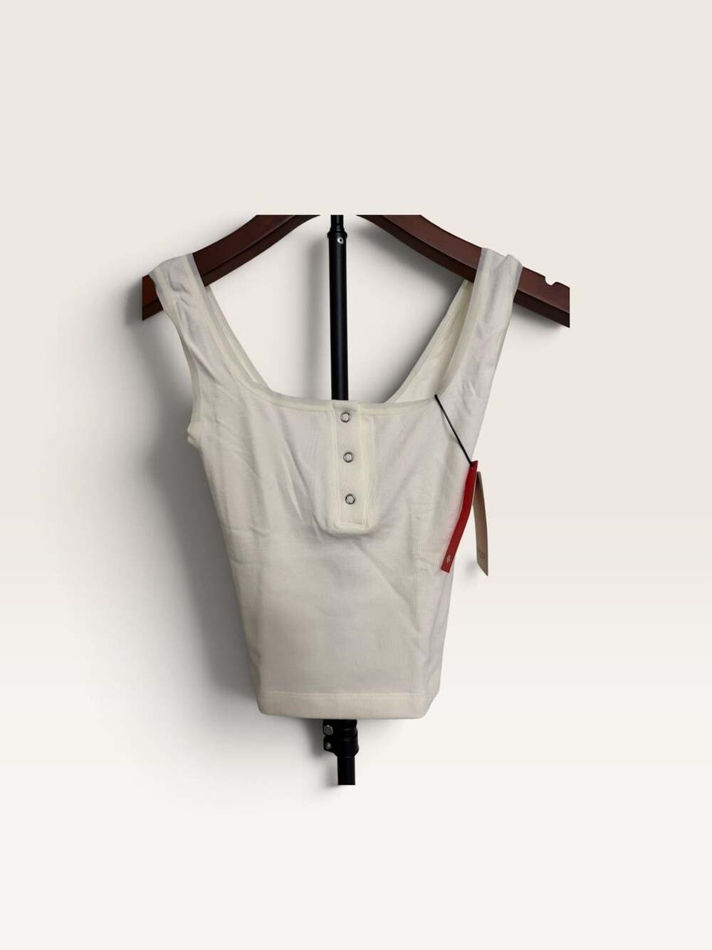 Popilush Square Neck Tank Top White/142